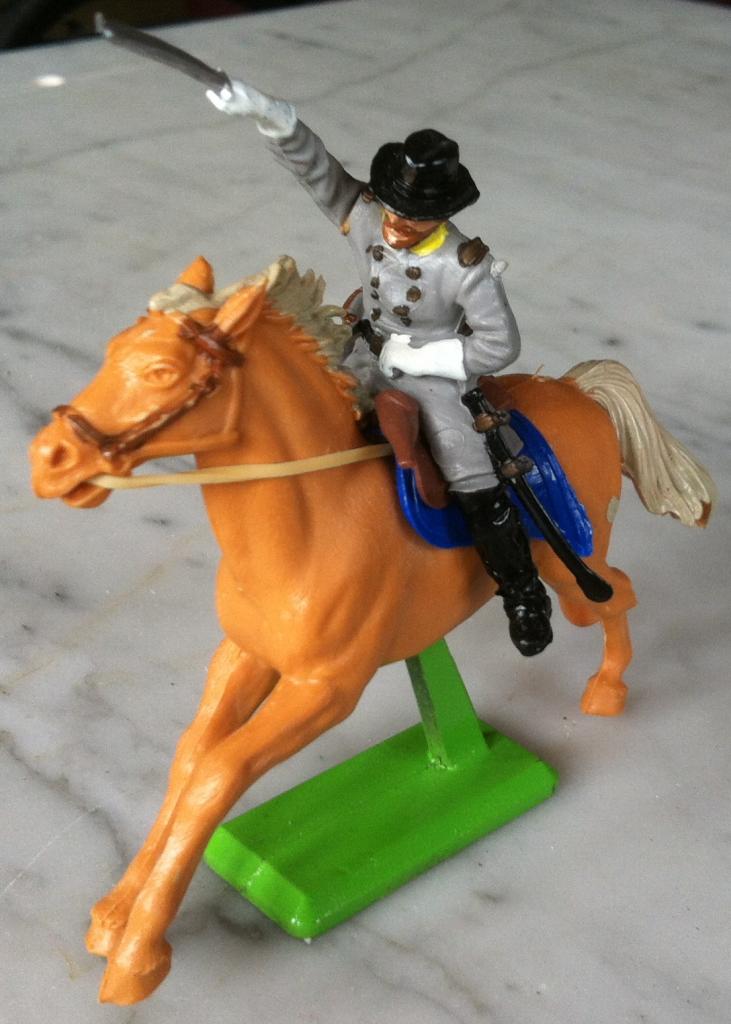 général sudiste à cheval